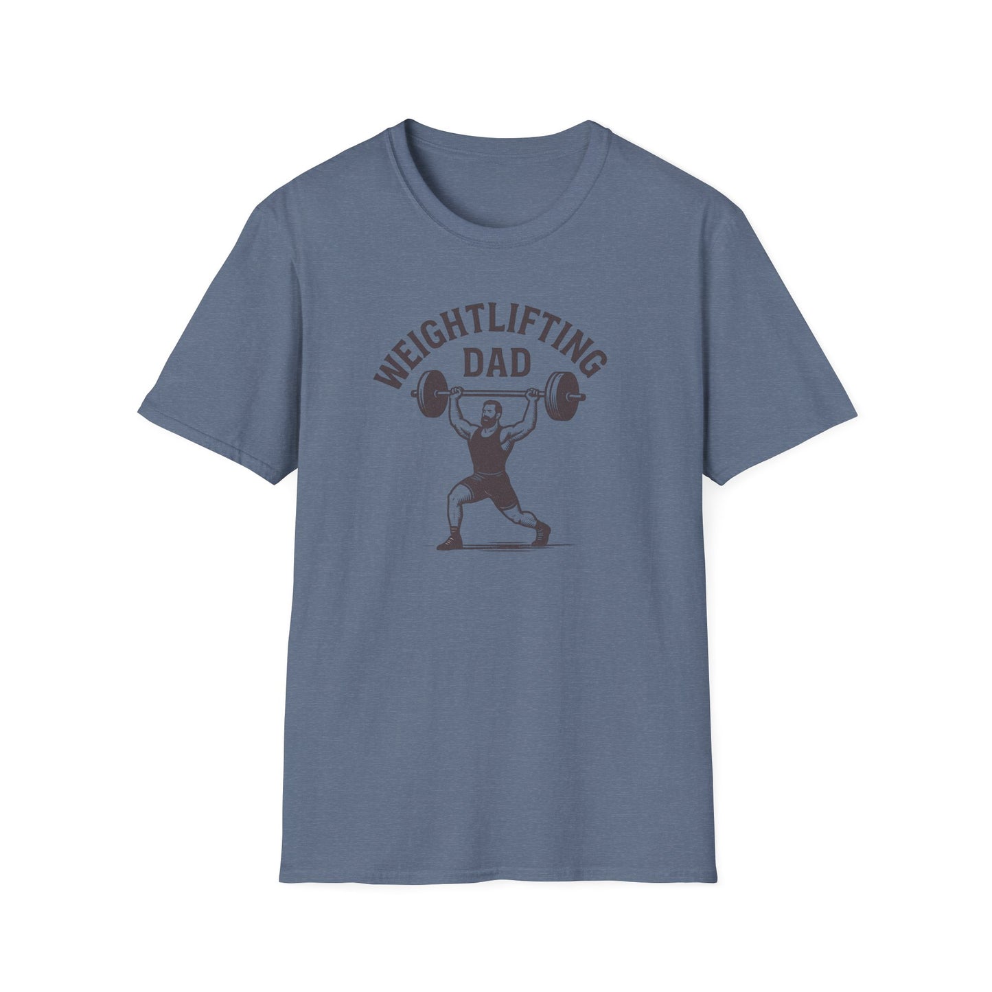 Classic Dad - Weightlifting Dad T-Shirt - Casual Wear, Comfortable Tee, Cute Graphic