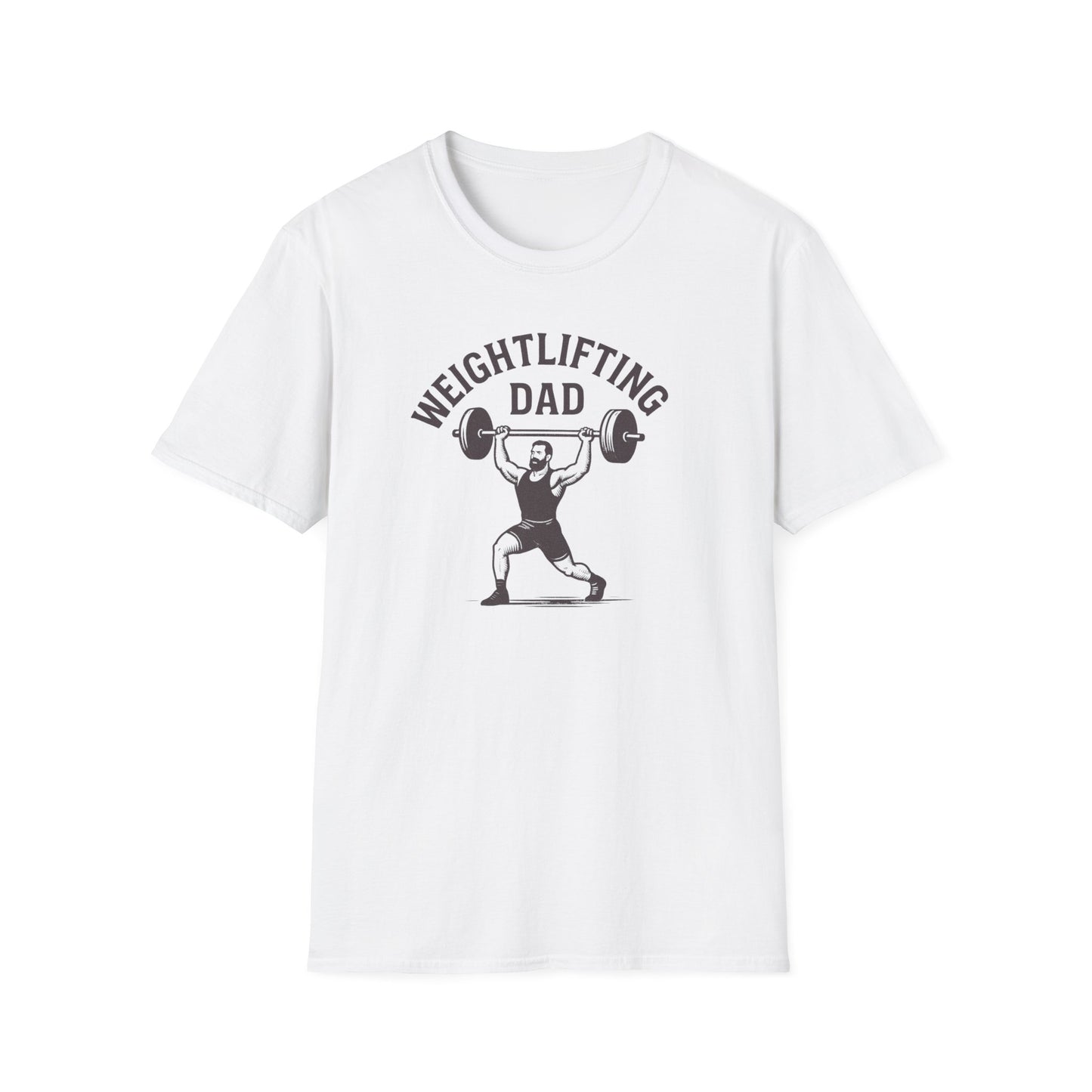 Classic Dad - Weightlifting Dad T-Shirt - Casual Wear, Comfortable Tee, Cute Graphic