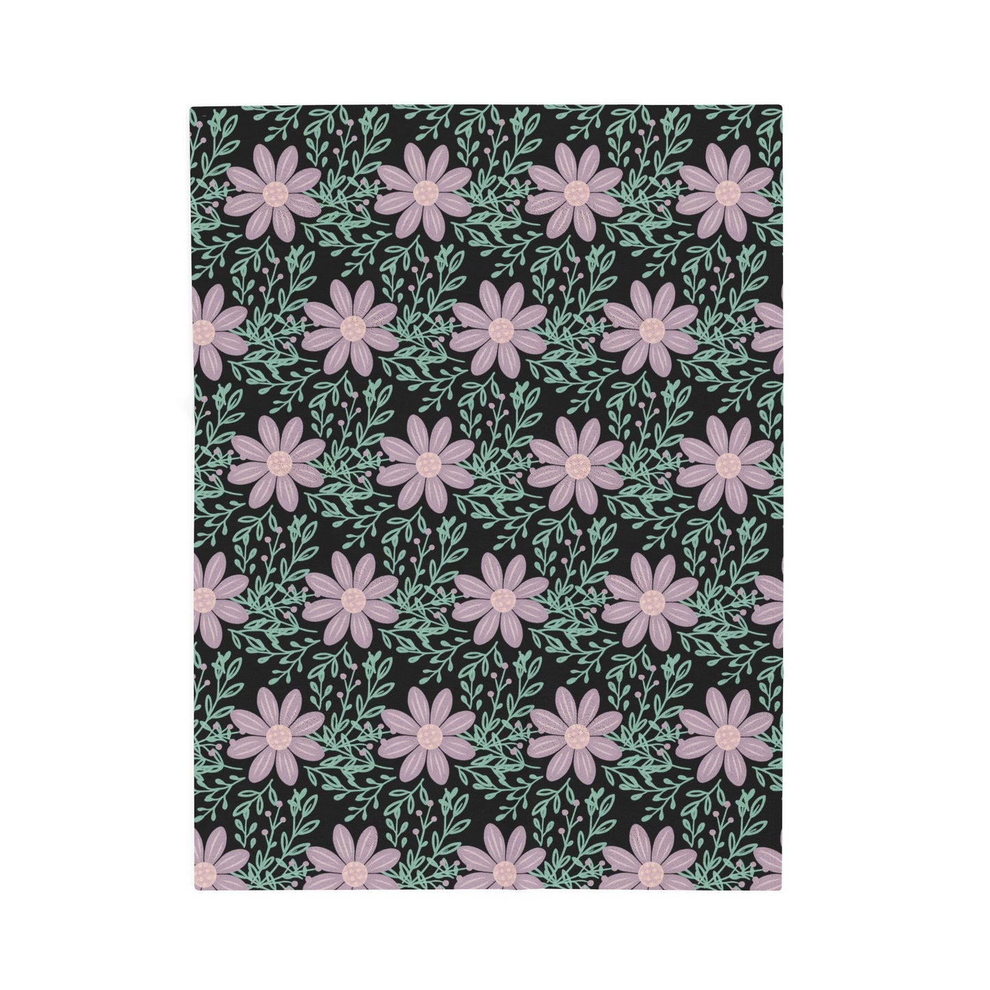 This velveteen plush blanket features a chalkboard wildflower design, giving a cozy and rustic feel to any room. Perfect for adult buyers looking to add a touch of nature to their home decor or gift during holidays, birthdays, or housewarmings.
