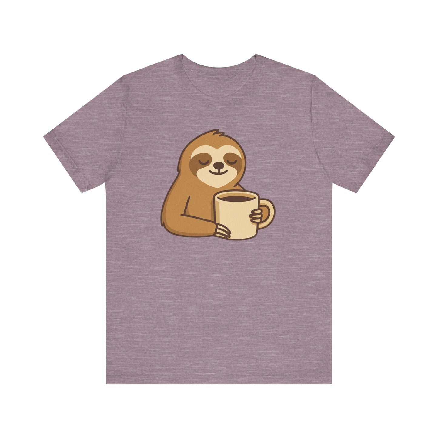 Sloth Loves Coffee Tee - Animal Tee, Caffeine Addict, Casual Shirt