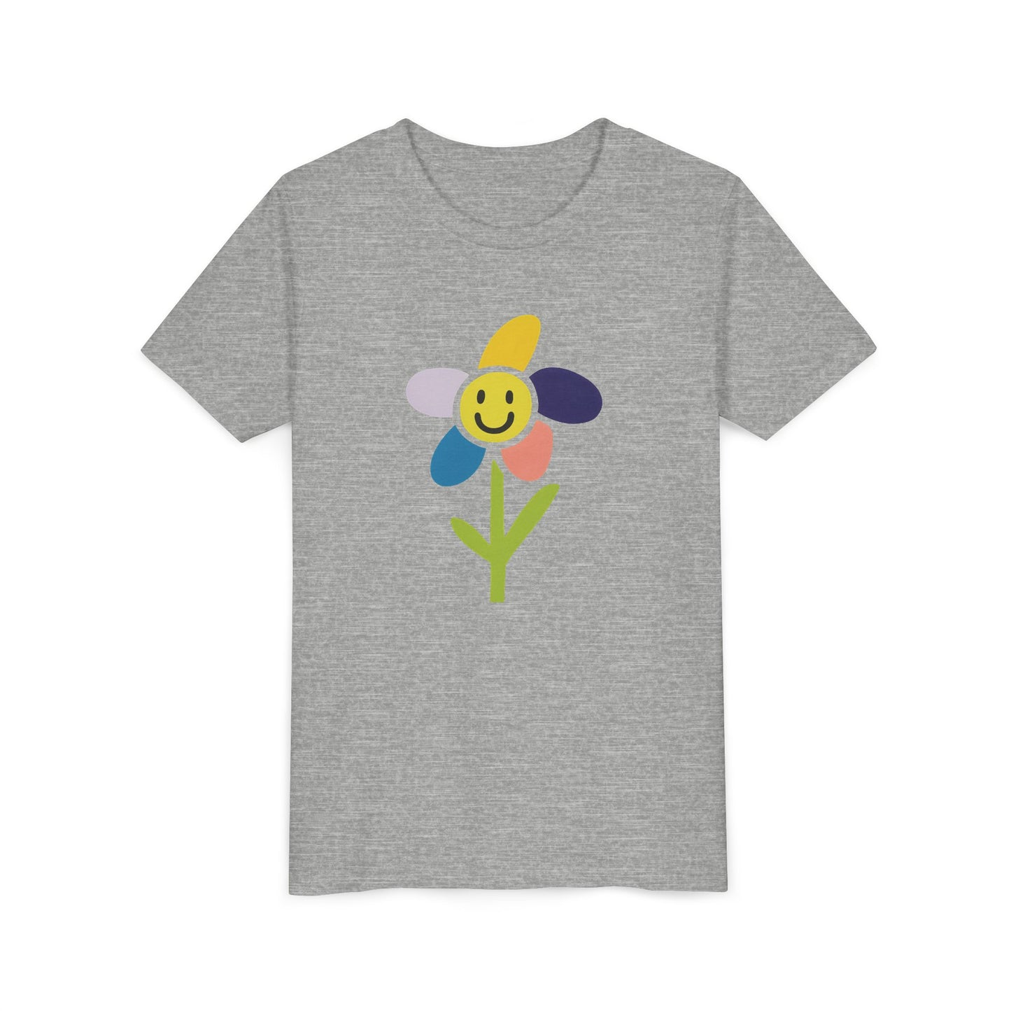 Kid's Flower Graphic Tee - Birthday Gift, Child's Drawing, Colorful Flower