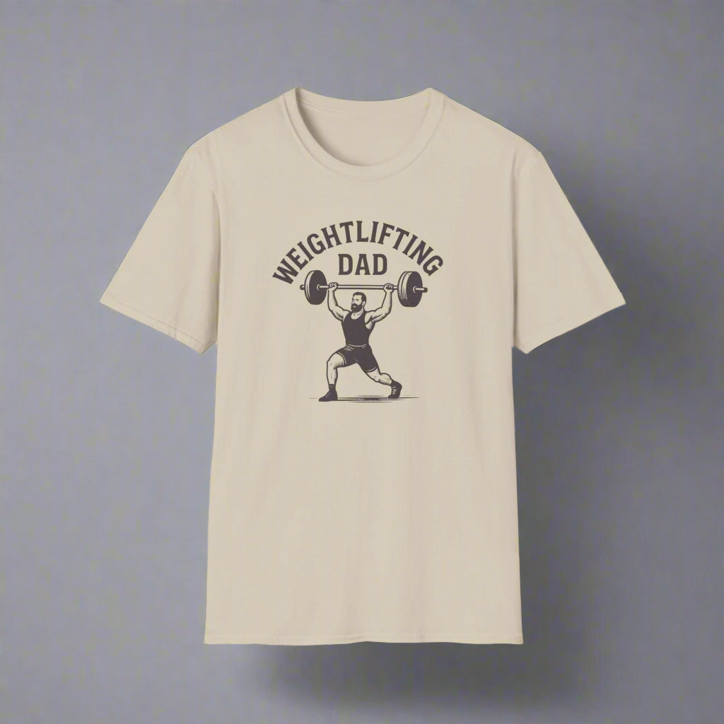 Classic Dad - Weightlifting Dad T-Shirt - Casual Wear, Comfortable Tee, Cute Graphic