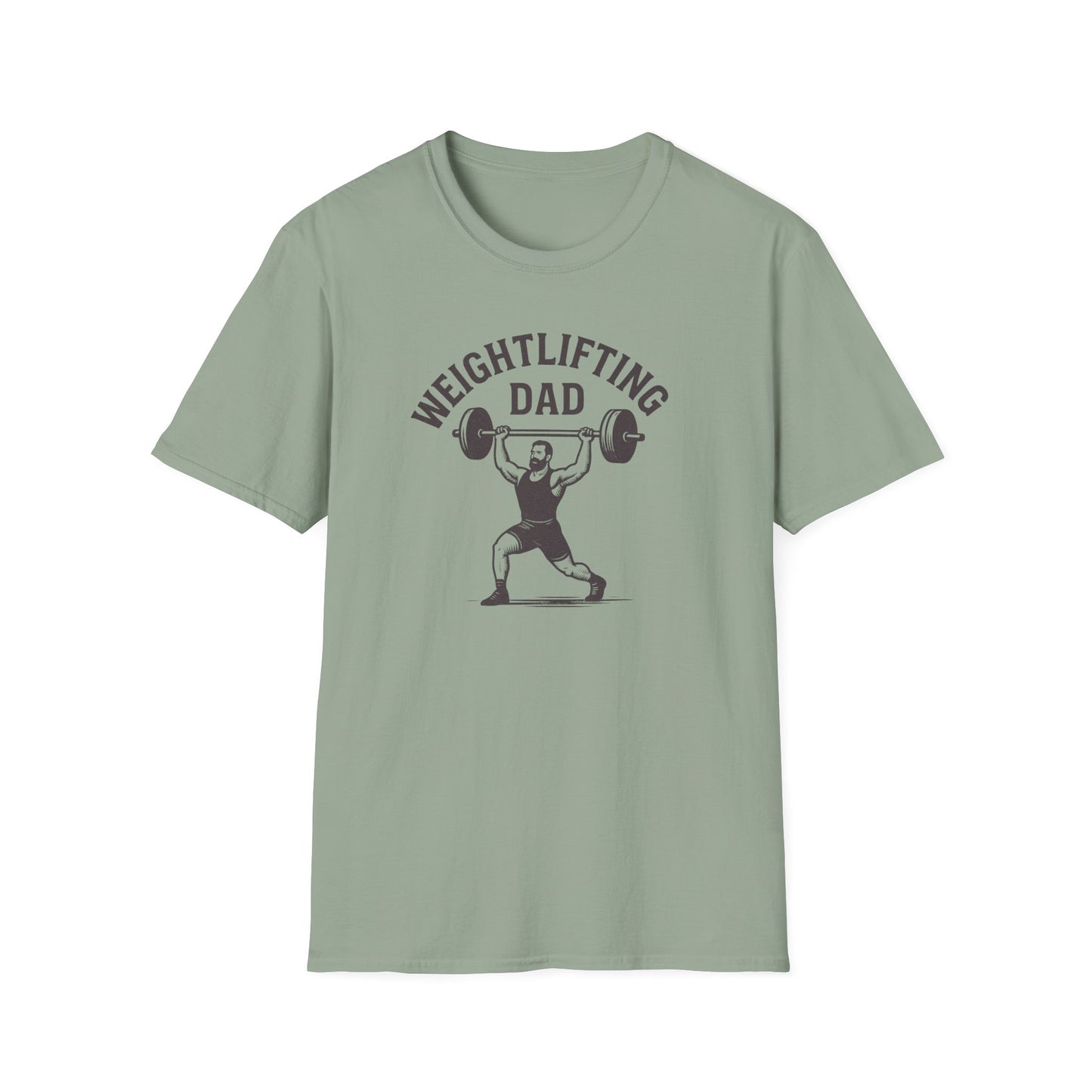 Classic Dad - Weightlifting Dad T-Shirt - Casual Wear, Comfortable Tee, Cute Graphic