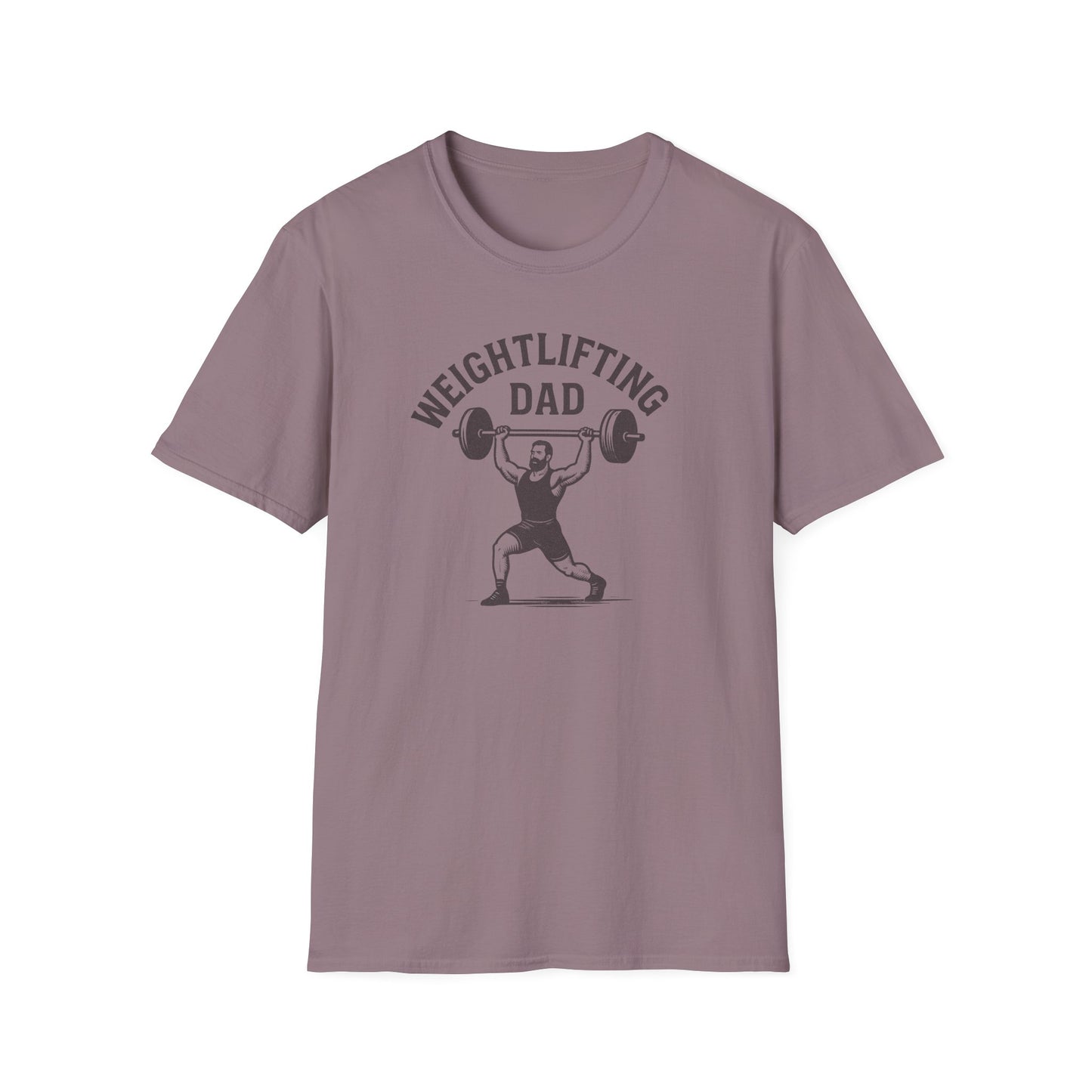 Classic Dad - Weightlifting Dad T-Shirt - Casual Wear, Comfortable Tee, Cute Graphic