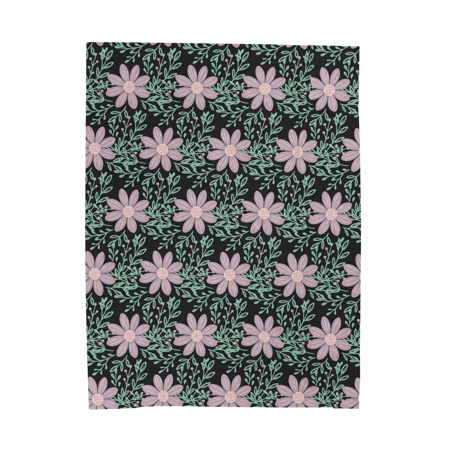 This velveteen plush blanket features a chalkboard wildflower design, giving a cozy and rustic feel to any room. Perfect for adult buyers looking to add a touch of nature to their home decor or gift during holidays, birthdays, or housewarmings.