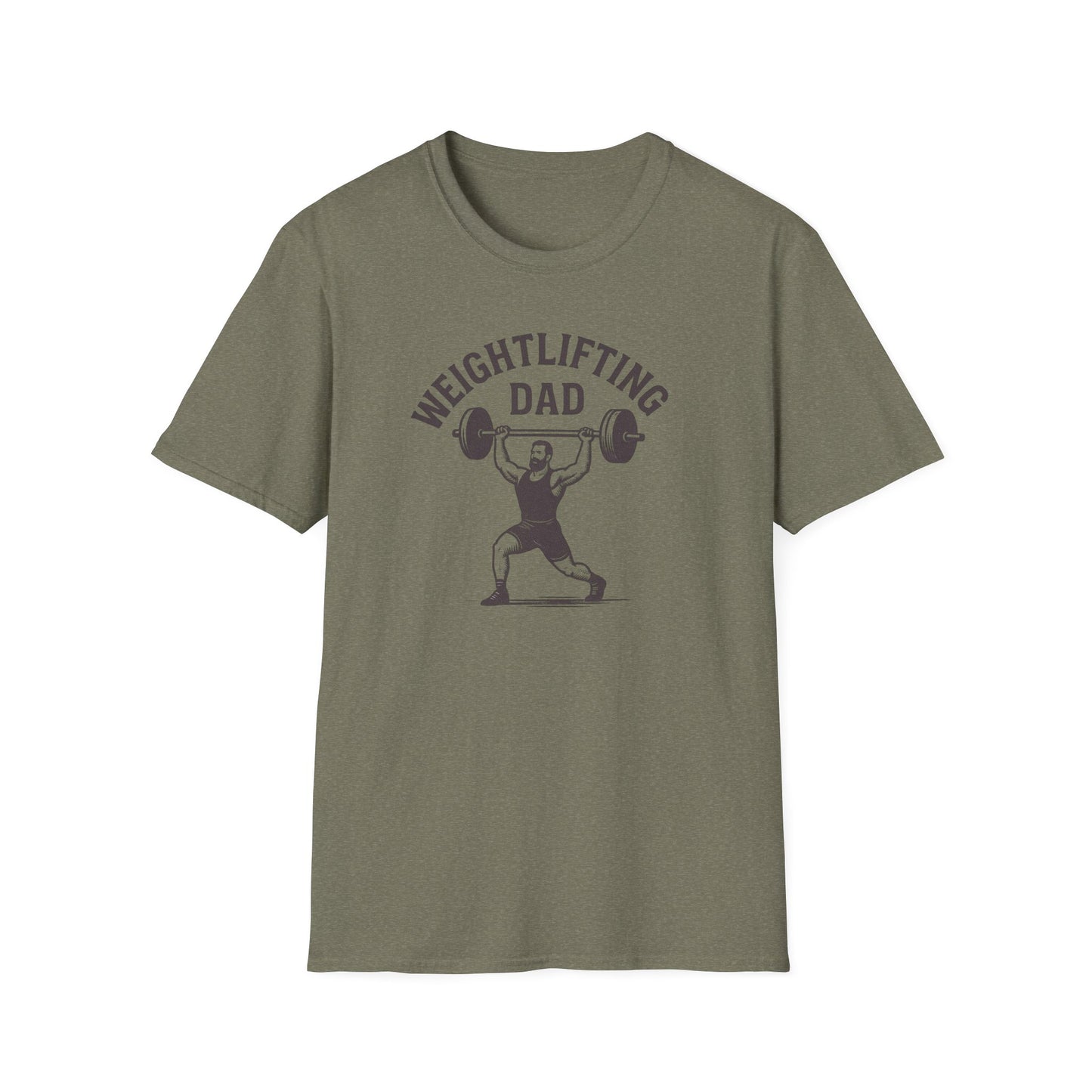 Classic Dad - Weightlifting Dad T-Shirt - Casual Wear, Comfortable Tee, Cute Graphic