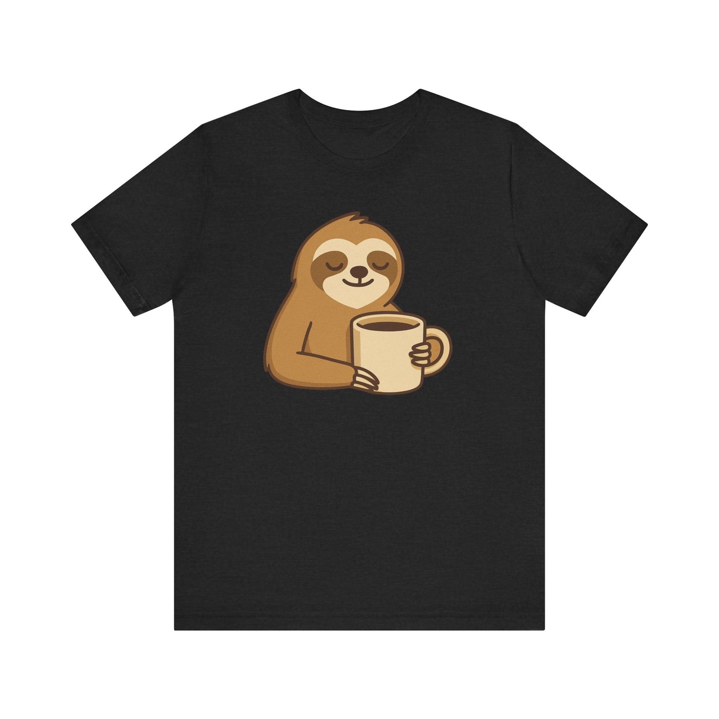 Sloth Loves Coffee Tee - Animal Tee, Caffeine Addict, Casual Shirt