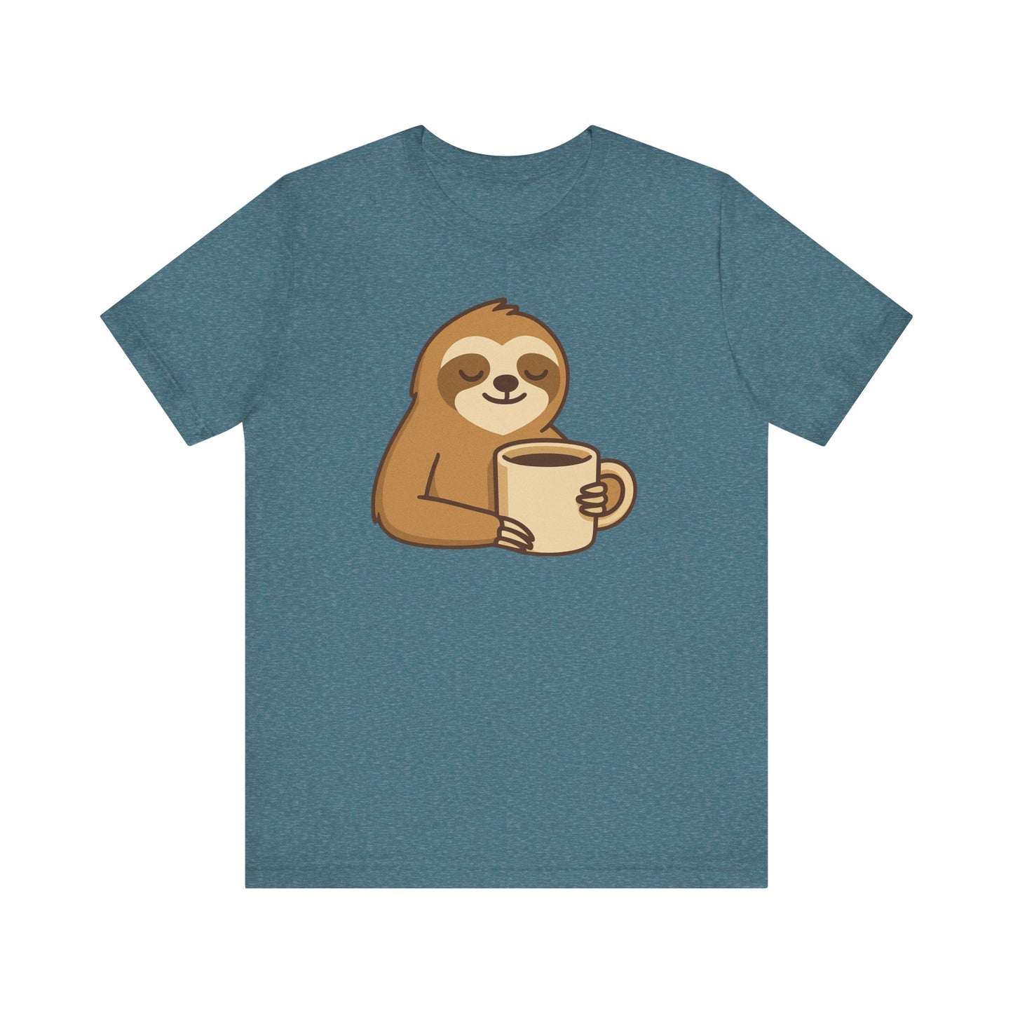 Sloth Loves Coffee Tee - Animal Tee, Caffeine Addict, Casual Shirt
