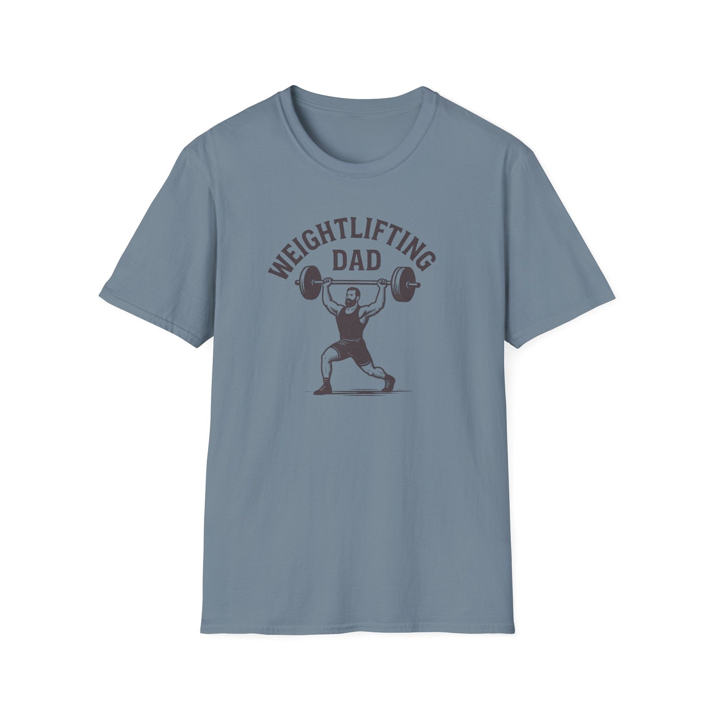 Classic Dad - Weightlifting Dad T-Shirt - Casual Wear, Comfortable Tee, Cute Graphic