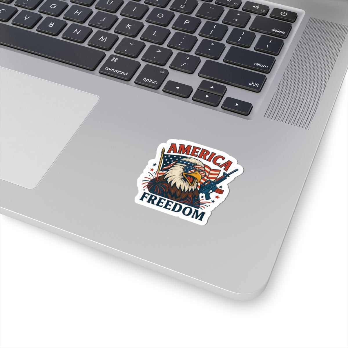 Sticker: America Freedom Eagle Flag Kiss-Cut Stickers - 4th of July Stickers, Bold Patriotic Art, Eagle Freedom Decals