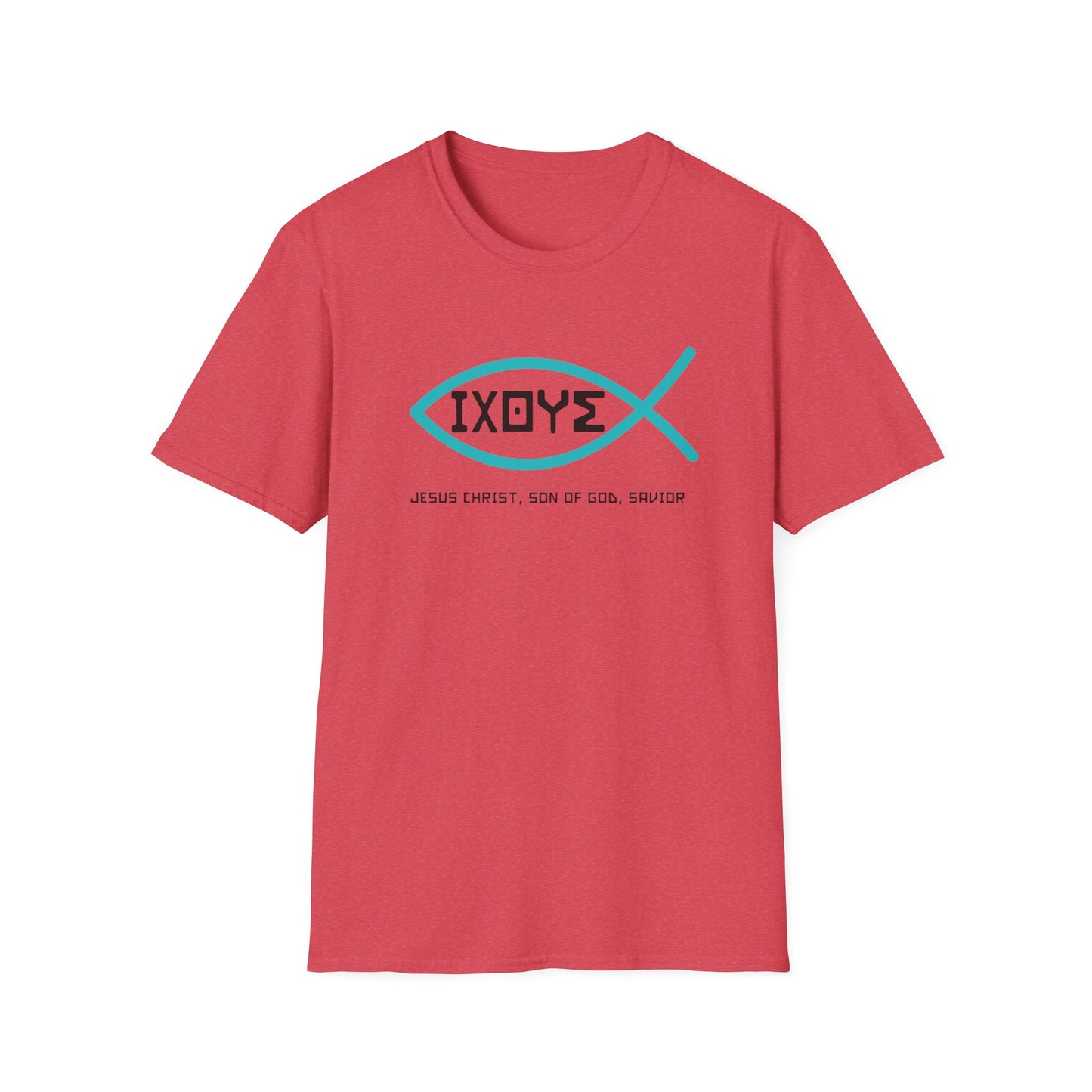 Christian IXOYE Fish Unisex T-Shirt - ΙΧΘΥΣ Greek Translated Design - Biblical Quote Shirt, Christian Fashion, Christian Gift