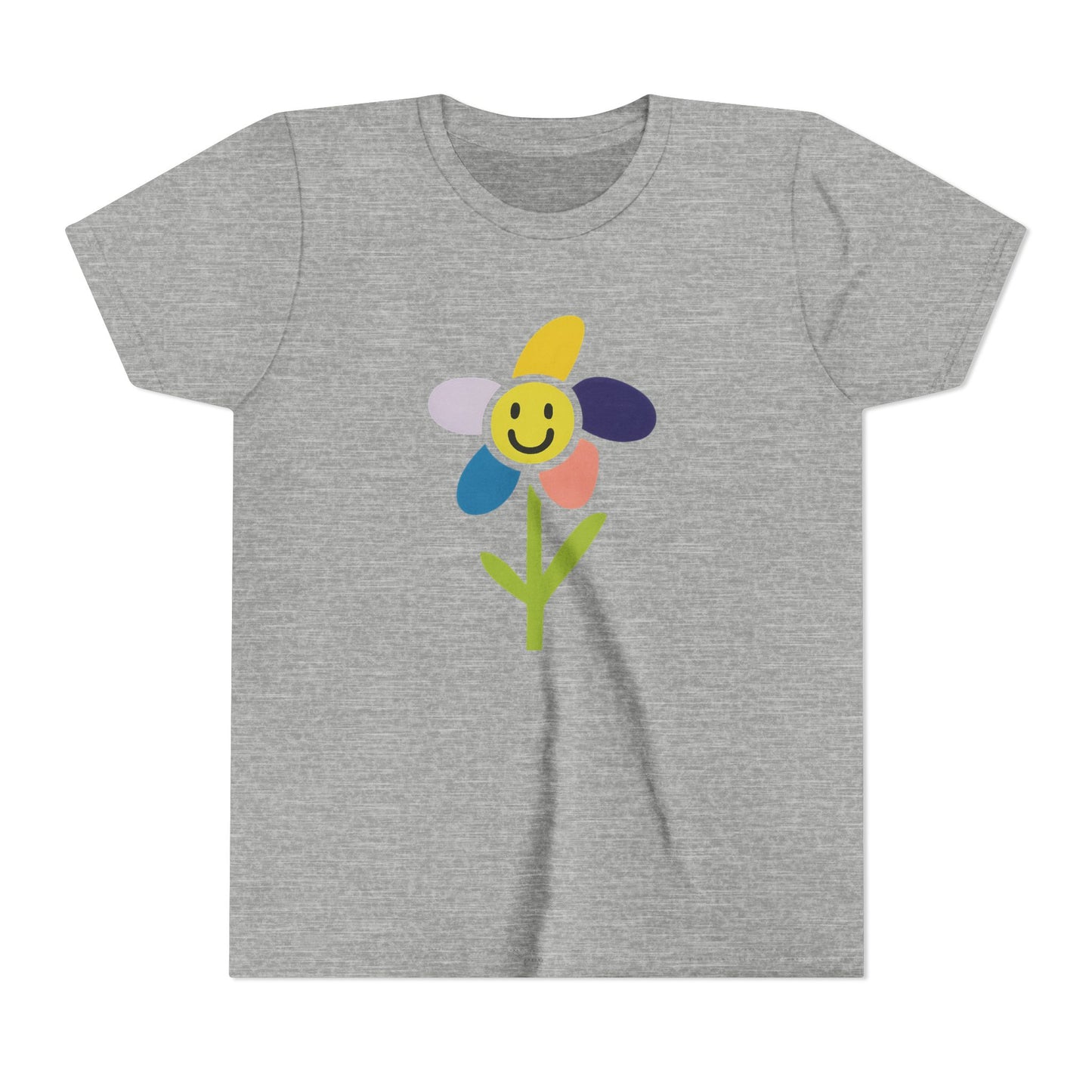 Kid's Flower Graphic Tee - Birthday Gift, Child's Drawing, Colorful Flower