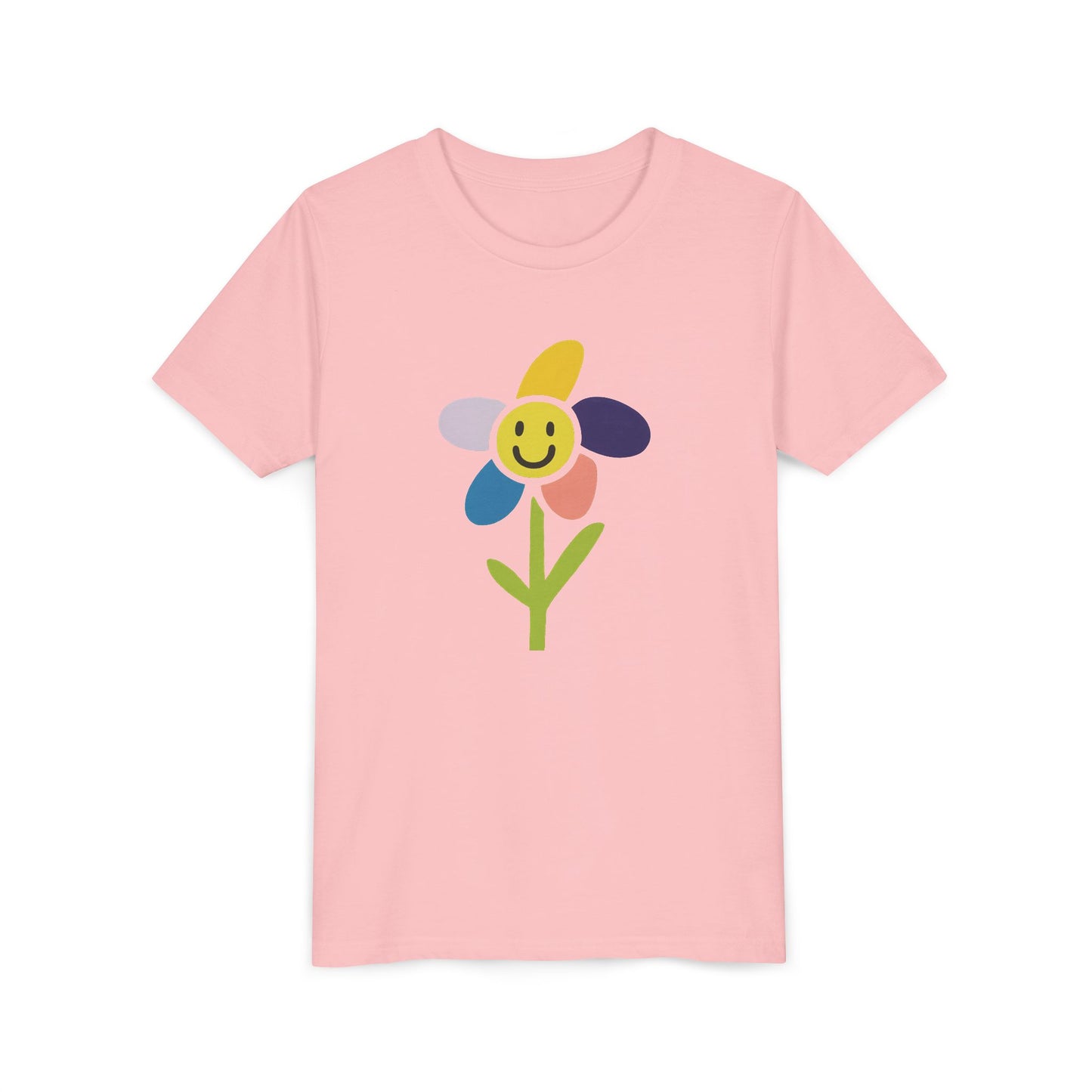 Kid's Flower Graphic Tee - Birthday Gift, Child's Drawing, Colorful Flower