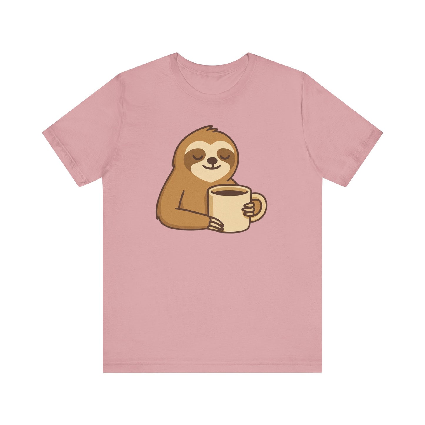 Sloth Loves Coffee Tee - Animal Tee, Caffeine Addict, Casual Shirt