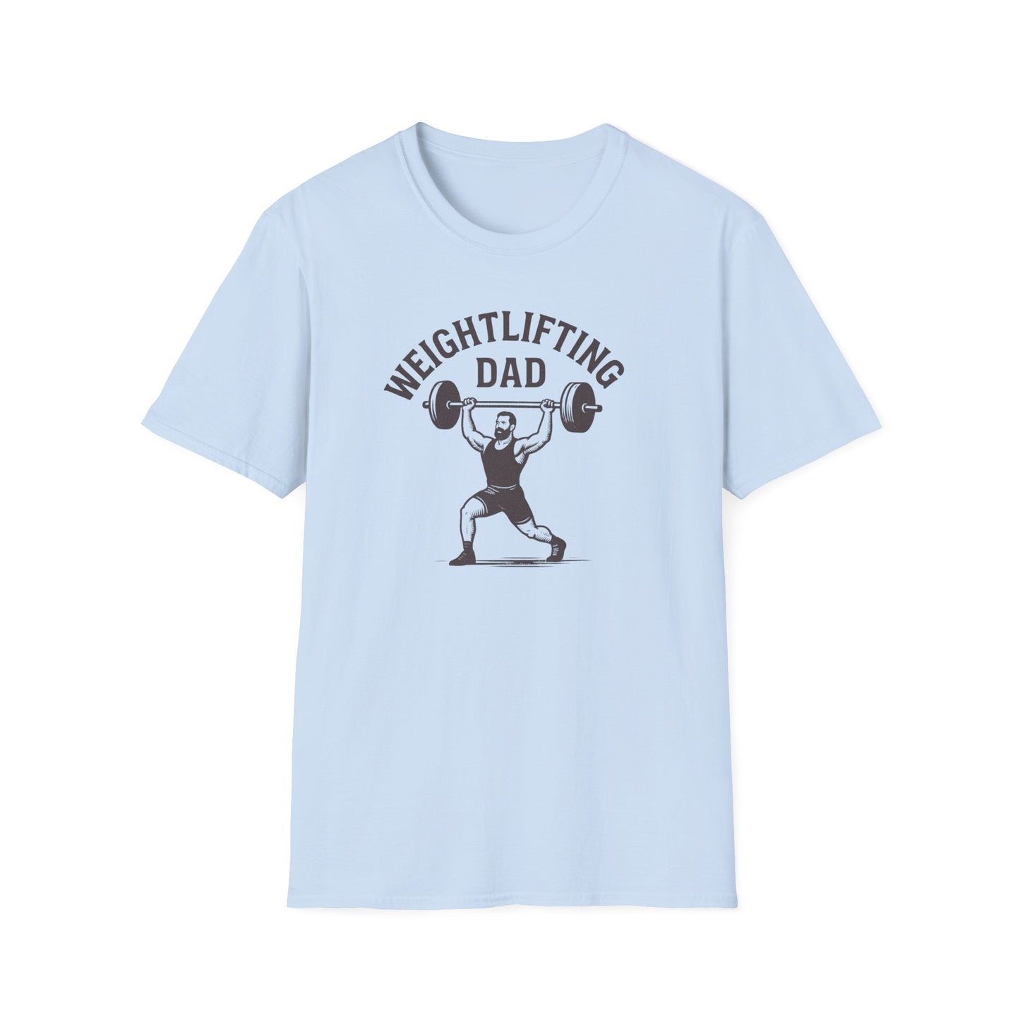 Classic Dad - Weightlifting Dad T-Shirt - Casual Wear, Comfortable Tee, Cute Graphic