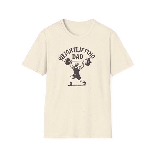 Classic Dad - Weightlifting Dad T-Shirt - Casual Wear, Comfortable Tee, Cute Graphic