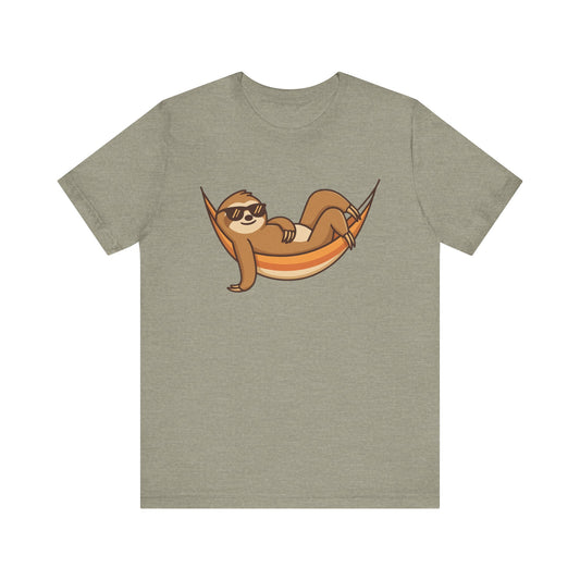 Sloth Tee - Sloth Hammock Chilling - Animal Lover Gift, Chill Sloth Tee, Comfy Sloth Shirt