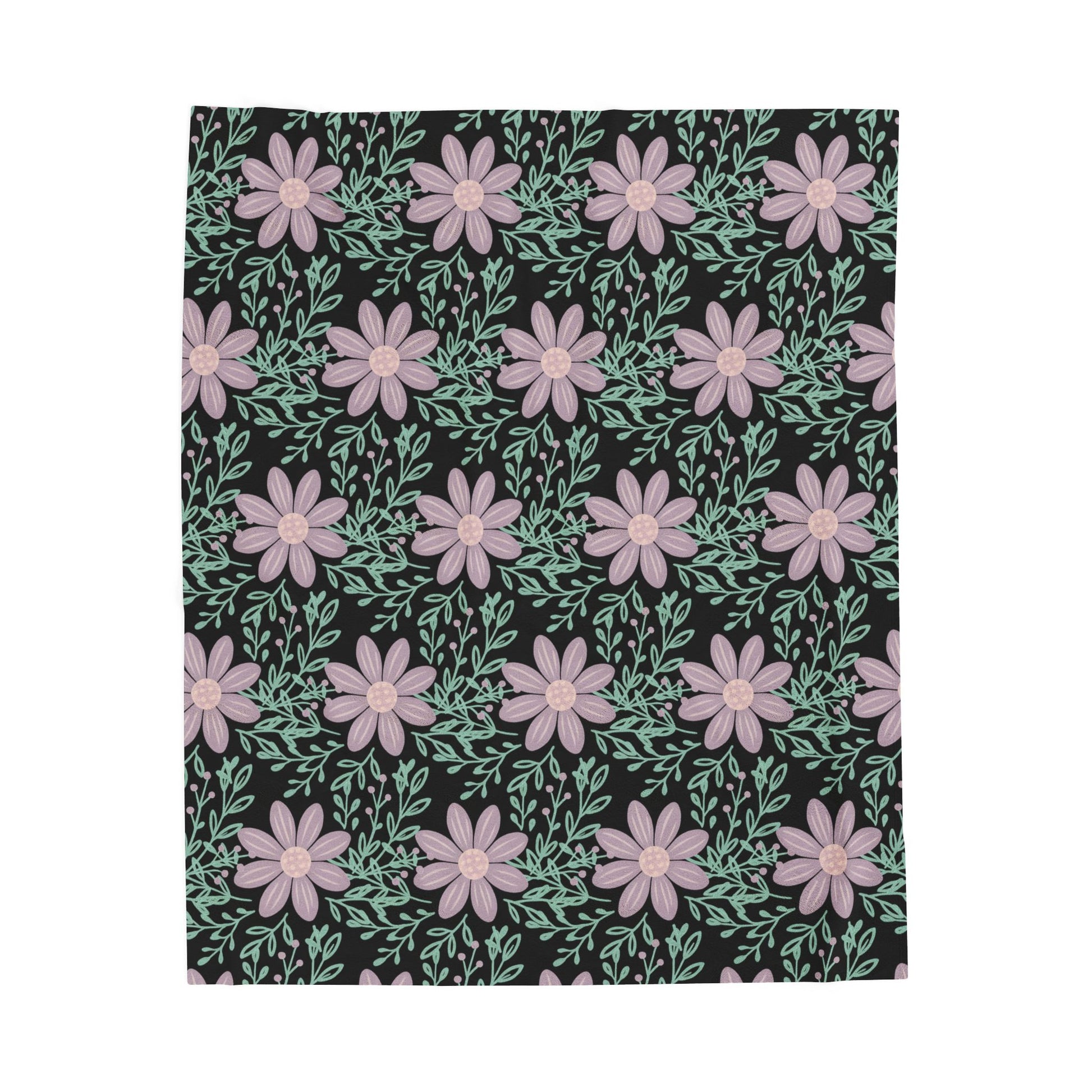 This velveteen plush blanket features a chalkboard wildflower design, giving a cozy and rustic feel to any room. Perfect for adult buyers looking to add a touch of nature to their home decor or gift during holidays, birthdays, or housewarmings.