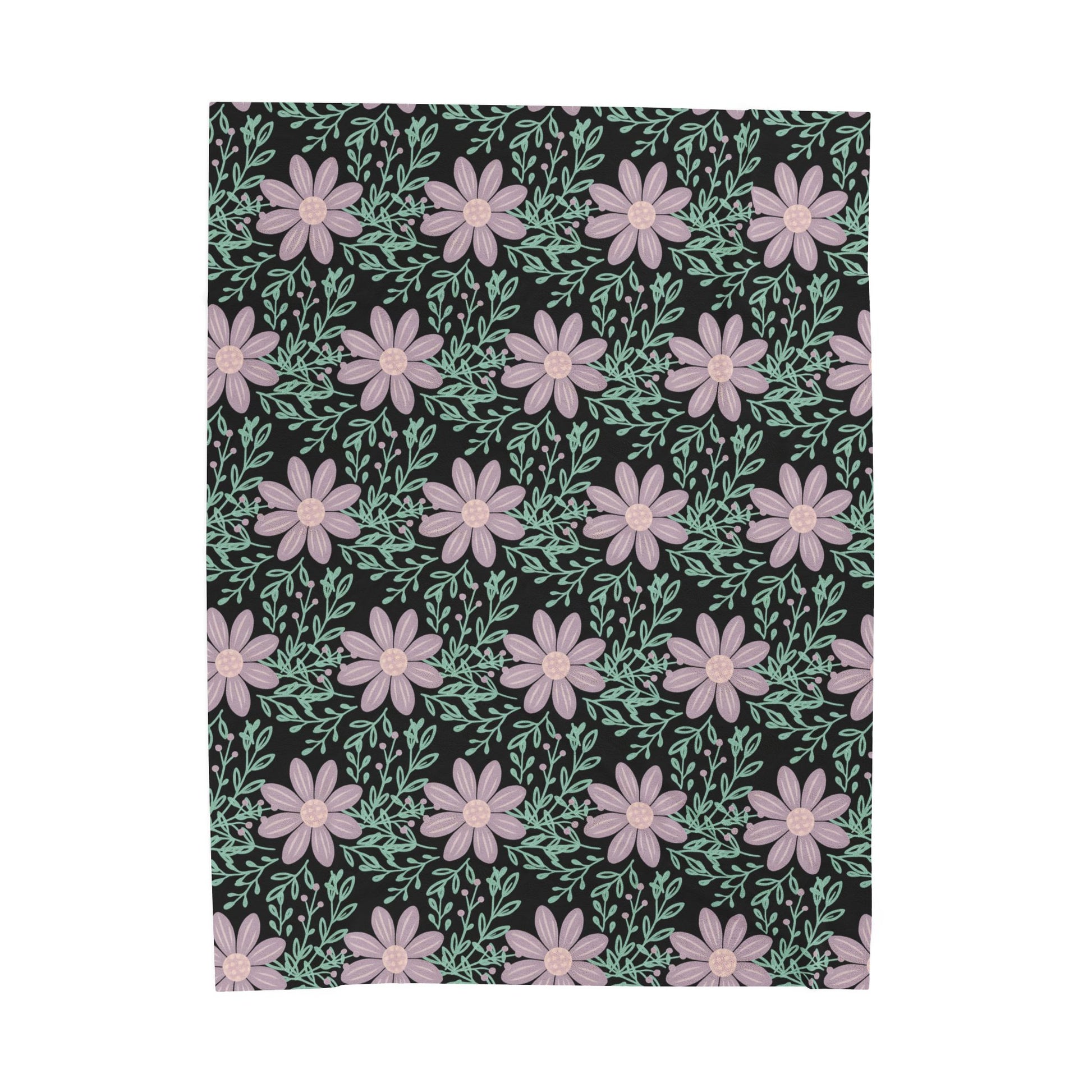 This velveteen plush blanket features a chalkboard wildflower design, giving a cozy and rustic feel to any room. Perfect for adult buyers looking to add a touch of nature to their home decor or gift during holidays, birthdays, or housewarmings.