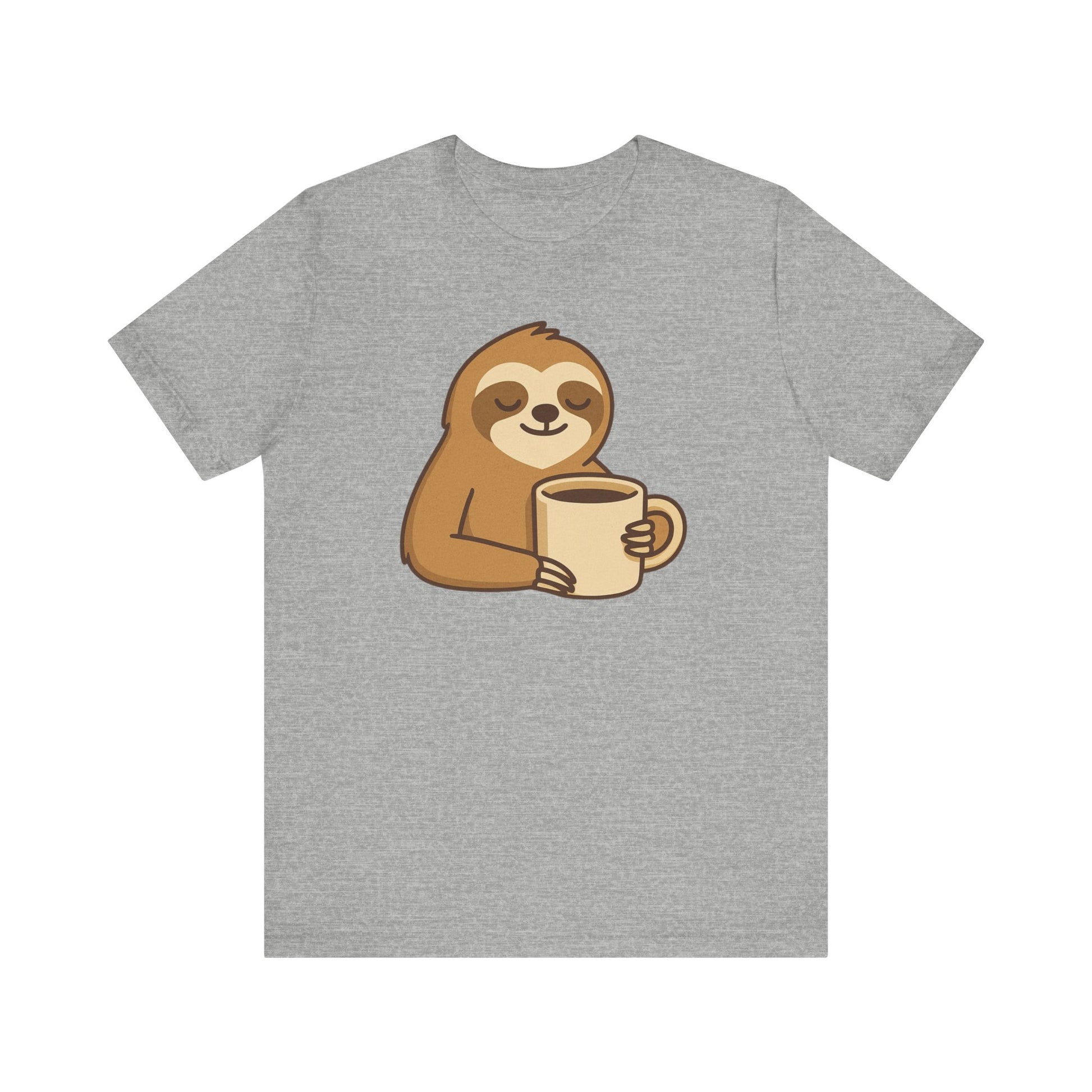 Sloth Loves Coffee Tee - Animal Tee, Caffeine Addict, Casual Shirt