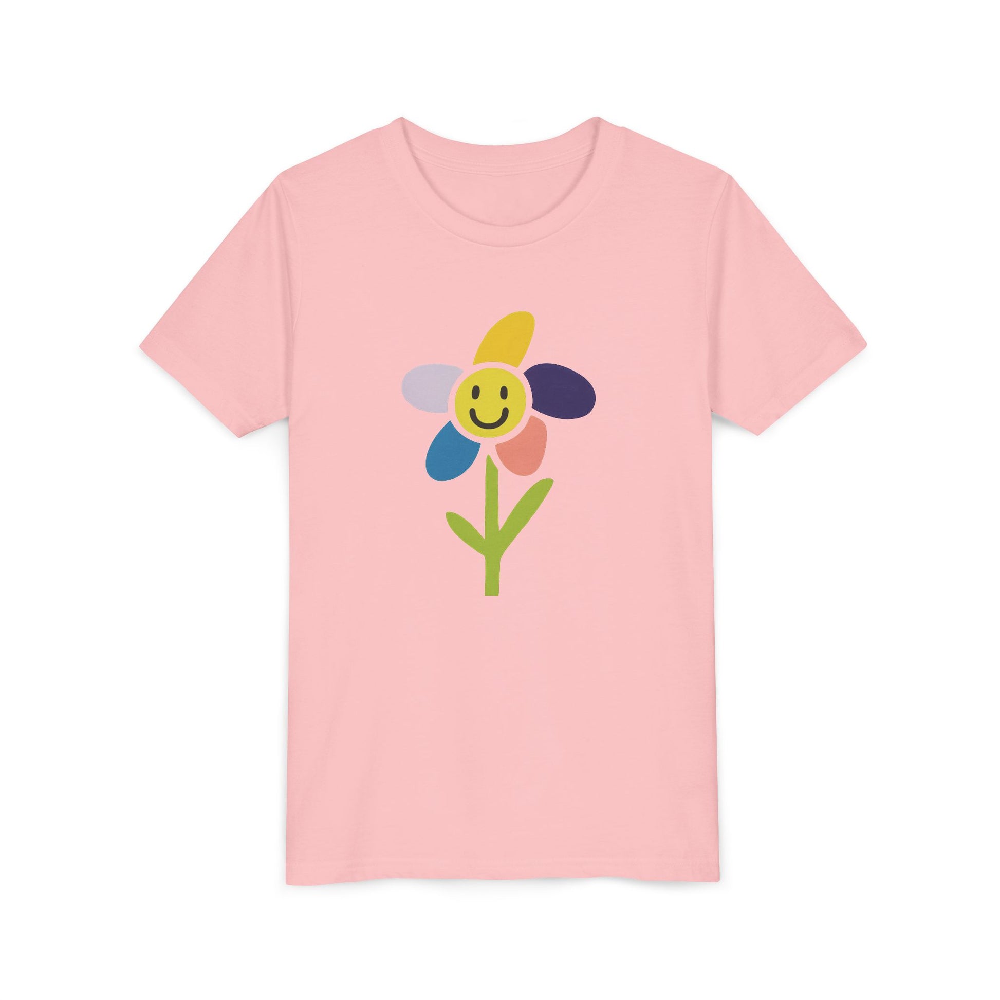 Kid's Flower Graphic Tee - Birthday Gift, Child's Drawing, Colorful Flower