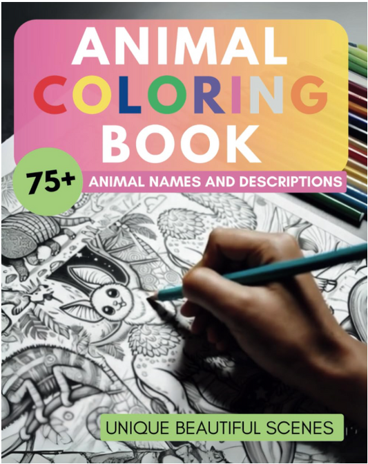 Fun & Unique Alphabet Animal Coloring Book | A to Z Wildlife Adventures for All Ages: 75+ Beautiful Animal Coloring Pages with Fun Facts & Letter Tracing | Perfect for Kids, Teens & Adults (Click Amazon link)