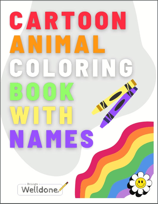 Cartoon Animal Coloring Book for Kids (pdf download)